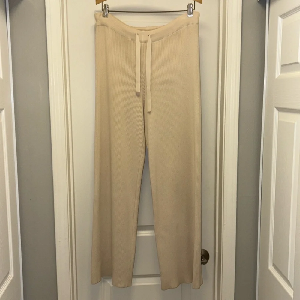 Saeohnssty and Winter Women's Pure Wool High Waist Wide Leg Pants Casual - Picture 1 of 5